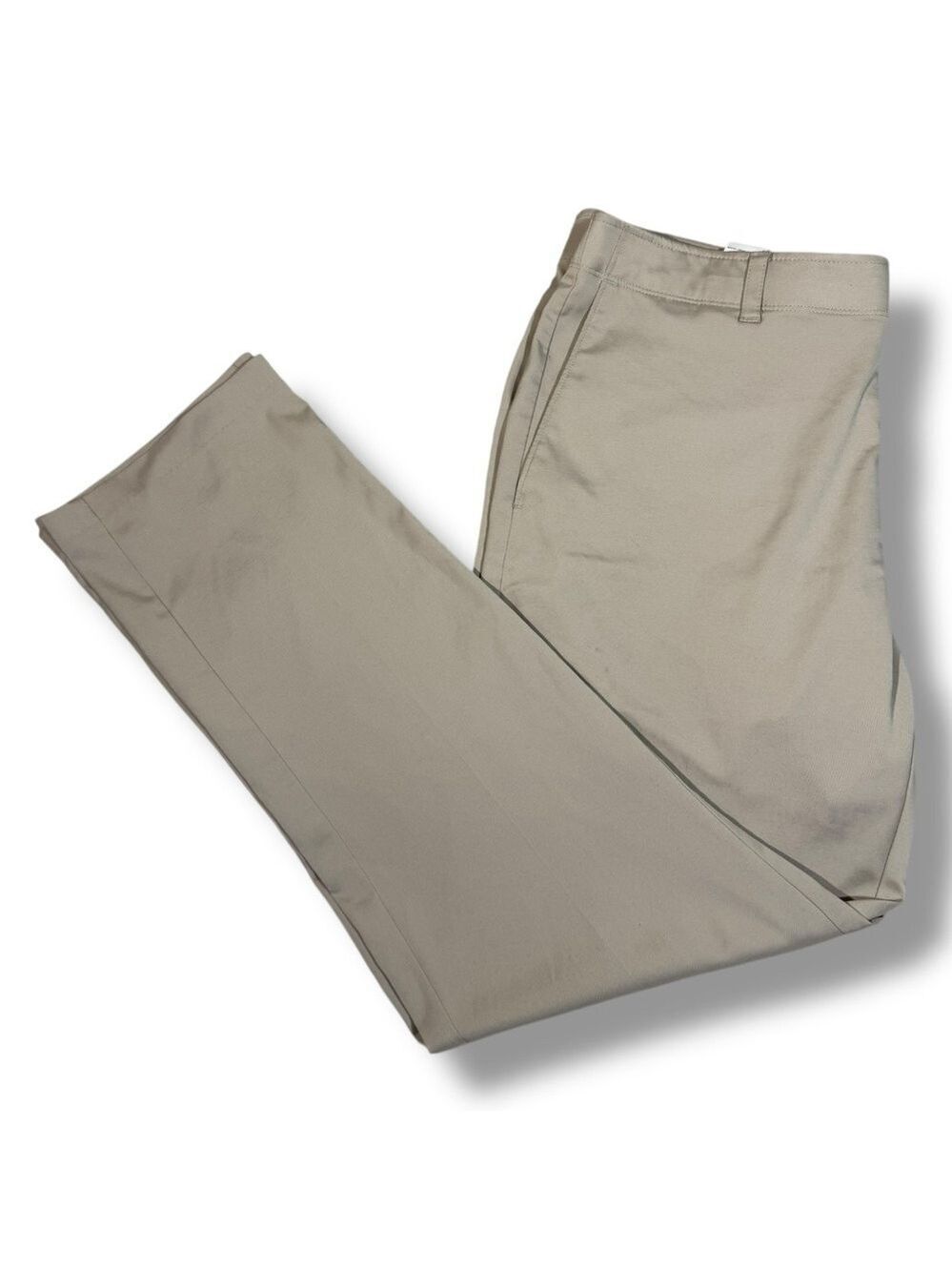 PGA Tour Men's Flat Front Active Waistband Golf Pant Tan Size 36 x 32
